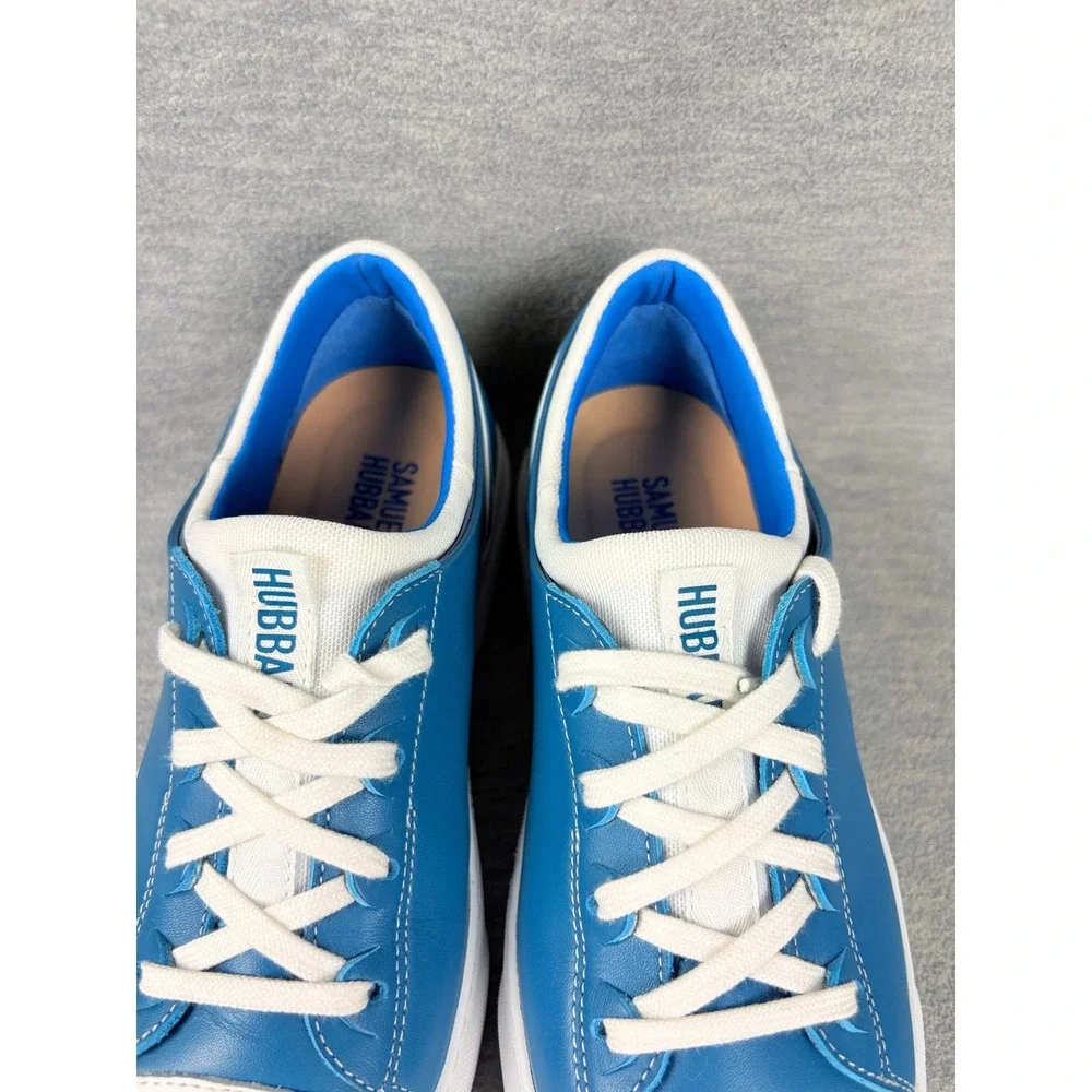 Samuel Hubbard Flight Cap Toe Sneakers Womens 6 M Teal Blue Leather Comfort